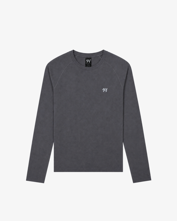YK Move Fitted LS Tee | Charcoal