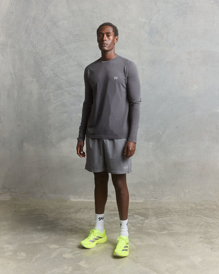 YK Move Fitted LS Tee | Charcoal