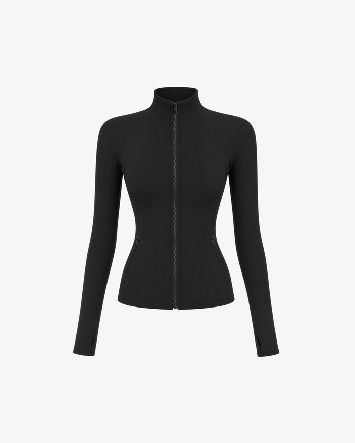 YK Move Sculpt Zip Jacket | Black