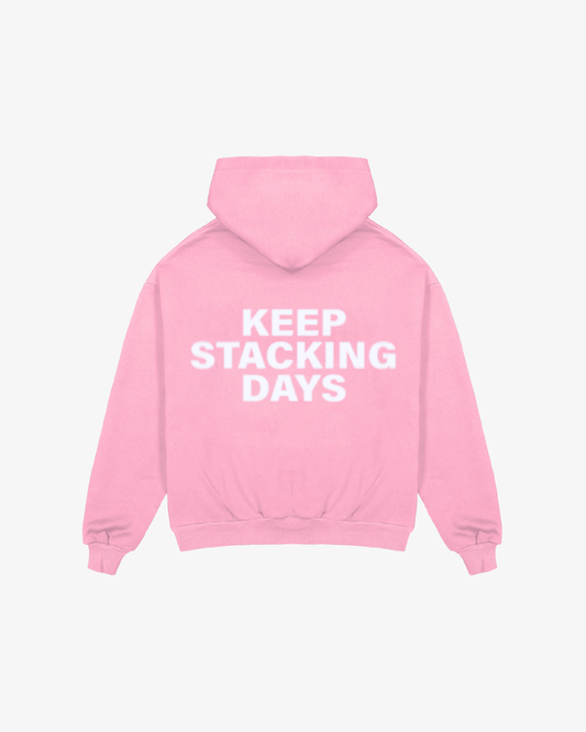 YK Move Stacking Days Hoodie | Pink
