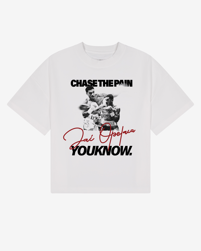 YK x Jai Chase the Pain Tee | White