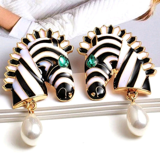 Zebra Earrings