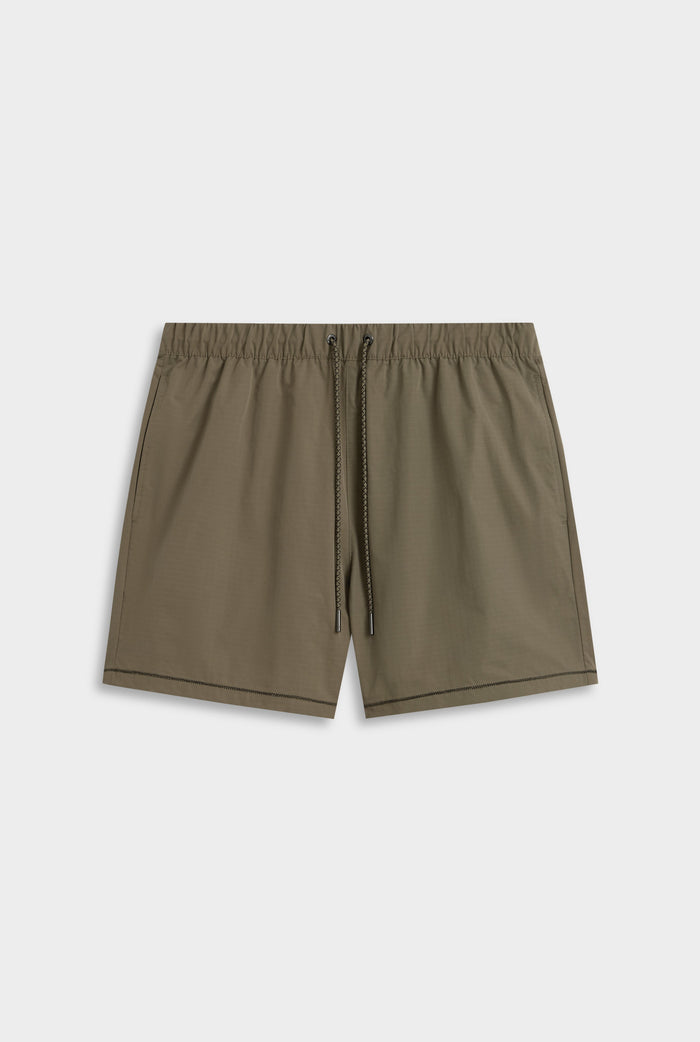 Venroy Zig Zag Ripstop Swim Short - Olive